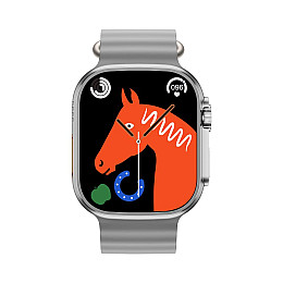 Смарт-часы Smart Watch XO M8 Pro Блютуз v5.0,емкостью 280mAh,IP68 /Android, iOS 3D экран диагональ 1.96 / 49mm  Silver