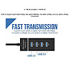 Разветвитель USB HUB 3.0 на 4 порта 30 см Черный
