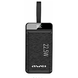 Портативная батарея AWEI P141K 40000 mAh 22,5W LCD Черный