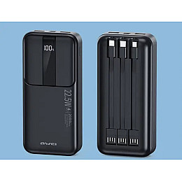 Портативная батарея AWEI P136K Power bank 20000 mAh Black