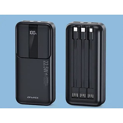 Портативная батарея AWEI P136K Power bank 20000 mAh Black