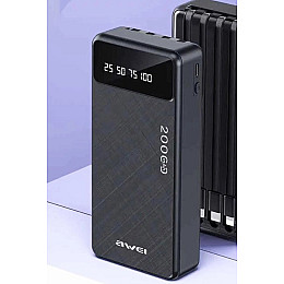 Портативная батарея Awei P132K Power bank 20000 mAh Black