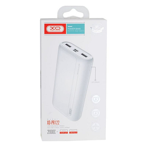 Павербанк XO PR-122 Powerbank 20000 mAh Білий