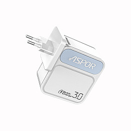 Мережевий зарядний пристрій Aspor A828 Fast Charger (18W QC3.0 1USB/3A)- білий