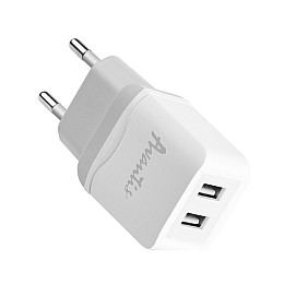 Мережевий зарядний пристрій Avantis A829 (2USB/2.4A)- білий