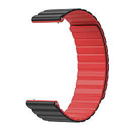 Ремешок магнитный для часов Kospet Tank T2 и Kospet Tank M2 22*267мм Black Red (15238-hbr)