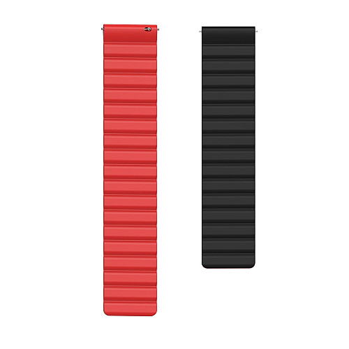 Ремешок магнитный для часов Kospet Tank T2 и Kospet Tank M2 22*267мм Black Red (15238-hbr)