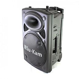 Аккумуляторная акустическая система Su-Kam BT 150D + 2 микрофона 150 Вт 7500 mAh black (1924452660)