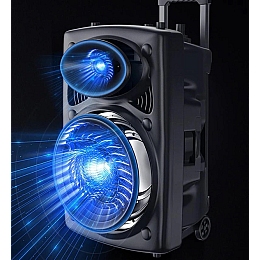 Аккумуляторная акустическая система Su-Kam BT 150D + 2 микрофона 150 Вт 7500 mAh black (1924452660)