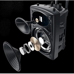 Аккумуляторная акустическая система Su-Kam BT 150D + 2 микрофона 150 Вт 7500 mAh black (1924452660)
