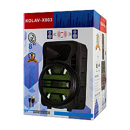 Колонка Bluetooth портативна Переносна акустична система KOLAV LIGE-E802 Black (2081681960)