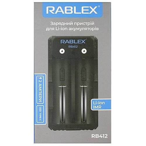 Зарядний пристрій Li-ion акумуляторів Rablex RB412 2a/Type-C