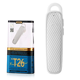 Бездротова моногарнітура Remax RB-T26 Bluetooth V4.2 55mAh HSP/HFP/A2DP/AVRCP White