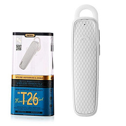 Бездротова моногарнітура Remax RB-T26 Bluetooth V4.2 55mAh HSP/HFP/A2DP/AVRCP White