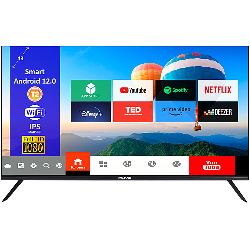 Телевизор Milano "43FHDT2S12N23" FHD SMART TV