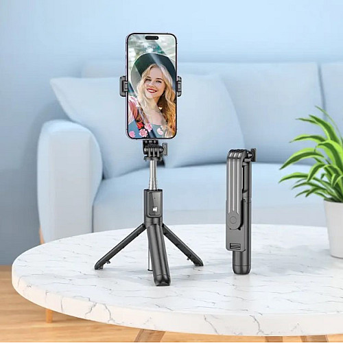 Монопод трипод для селфи Borofone BY11 беспроводной Bluetooth селфи палка с пультом ДУ черный