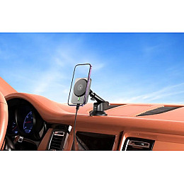 Автомобільний магнітний тримач з бездротовою зарядкою XO CX018 15W с MagSafe Hoco