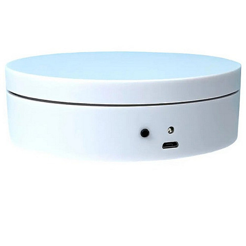 Поворотний стіл для предметної зйомки CNV Mini Electric Turntable 12 см White N