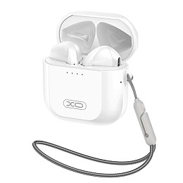 Безпроводные Bluetooth наушники вкладыши в кейсе XO X23 TWS Белые