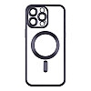 Чохол TPU Metallic Chrome Full Camera Magsafe iPhone 14 Pro Dark Blue