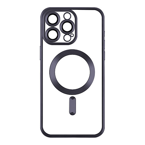 Чохол TPU Metallic Chrome Full Camera Magsafe iPhone 14 Pro Dark Blue