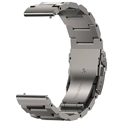 Ремінець сталевий для годинника Kospet Tank T2 та Kospet Tank M2 22*267мм Silver (15267-hbr)