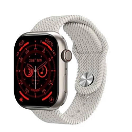 Сенсорний розумний смарт-годинник Smart HK9 Pro Plus меню українською мовою White (16077-hbr)