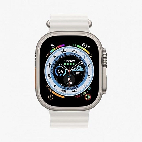 Розумний сенсорний смарт-годинник HK 8 pro Max Ultra Українське меню White (16078-hbr)