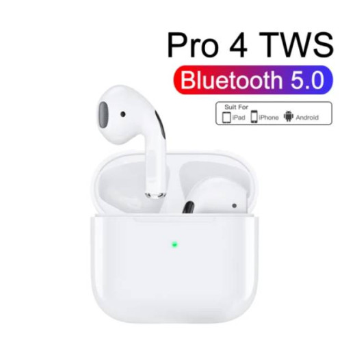 Навушники бездротові TWS AirPods Pro 4 White (16120-hbr)
