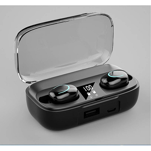 Бездротові навушники Bluetooth TWS X10 Hi-Fi Power Bank Black