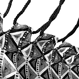 Гамак-крісло Spokey ETNO 100 х 80 см Білий із чорним (s0389)