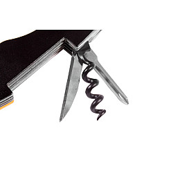 Складаний ніж Stinger туристичний у металевій коробці Чорний з жовтим (HCY-6125Х)