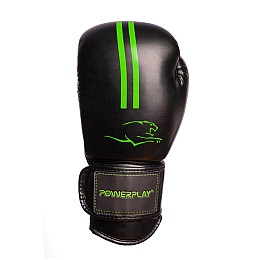 Боксерські рукавиці PowerPlay 3016 10 унцій Чорно-Зелені (PP_3016_10oz_Black/Green)
