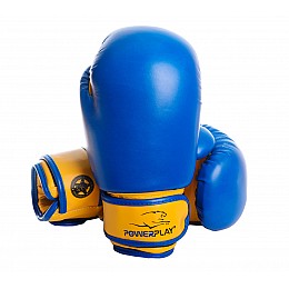 Боксерські рукавиці PowerPlay 3004 JR 6 унцій Синьо-Жовті (PP_3004JR_6oz_Blue/Yellow)