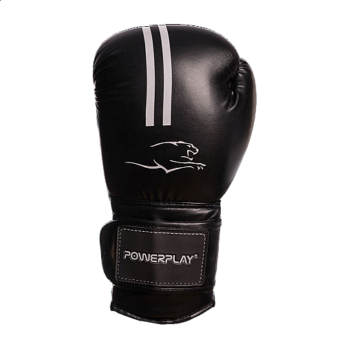 Боксерські рукавиці PowerPlay 3016 10 унцій Чорно-Білі (PP_3016_10oz_Black/White)