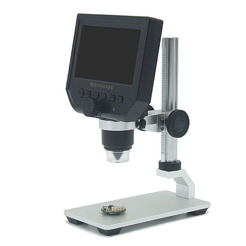 Электронный микроскоп Gaosuo M-600x с LCD экраном и металлическим предметным столиком Белый (100283)