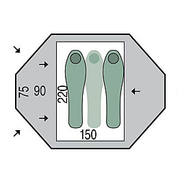 Палатка 2-місна Pinguin Taifun 2 Green (PNG 134.2)
