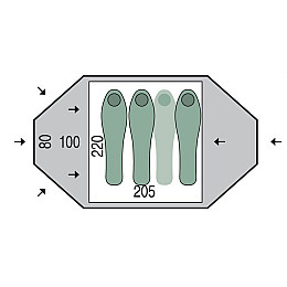 Палатка 3-місна Pinguin Taifun 3 Green (PNG 134.3)