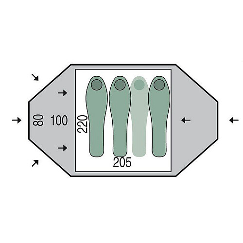 Палатка 3-місна Pinguin Taifun 3 Green (PNG 134.3)