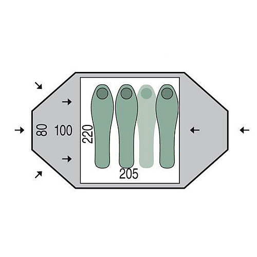 Палатка 3-місна Pinguin Tornado 3 Dural Green (PNG 124.3)