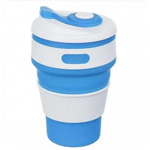 Стакан раскладной силиконовый COLLAPSIBLE Coffee Cup 350 ml Синий (101045BL)