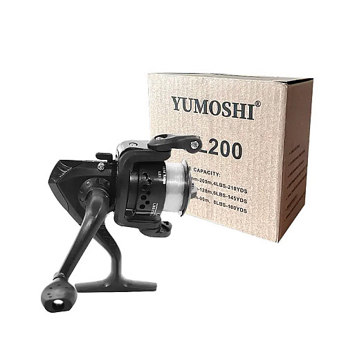 Катушка безынерционная для спиннинга с леской yumoshi JM200 Black (5429-17095)