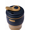 Складана силіконова склянка з кришкою Collapsible 350 мл COFFEE
