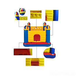 Надувной батут Intex 48259-1 Замок 175 х 175 х 135 см с шариками 10 шт (hub_vilt1z)