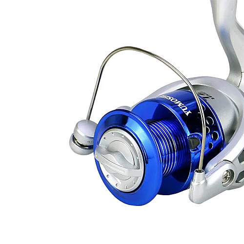Катушка безынерционная для спиннинга Yumoshi SA 1000 Silver-Blue
