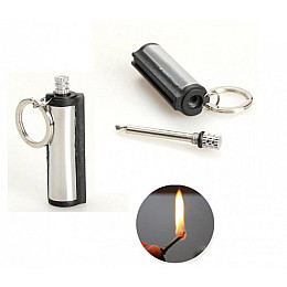 Вечная спичка Make Fire бензиновая Светло-серая