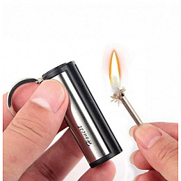 Вечная спичка Make Fire бензиновая Светло-серая