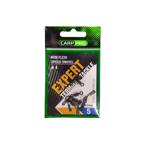 Швидкоз'ємна застiбка на вертлюжку CARP PRO RUN FLEXI-SPEED SWIV