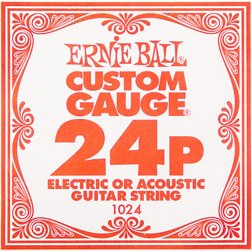 Струна Ernie Ball 1024 Plain Steel.024