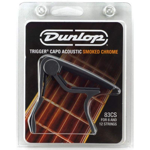 Каподастр Dunlop 83CS Acoustic Trigger Capo Smoked Chrome